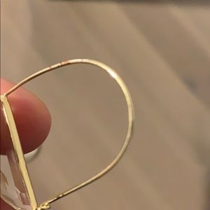Anthropologie Jewelry - Anthropologie large stone crescent hoop earrings Anthropologie Jewelry - Anthropologie large stone crescent hoop earrings